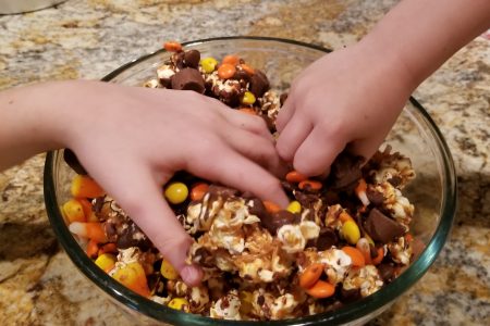 Halloween snacks harvest popcorn recipe