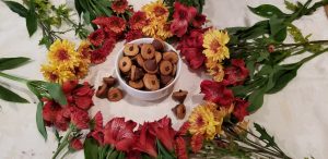 fall inspired acorn and mushroom cookies