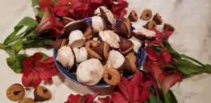 fall inspired acorn and mushroom cookies