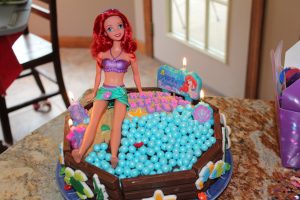 6th birthday little mermaid cake